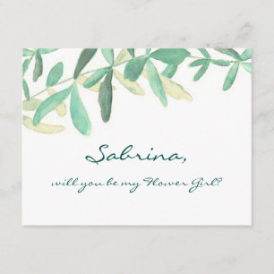 Invitación ¿Serás mi niña de las flores? Botánica moderna