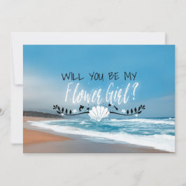 Invitación ¿Serás Mi Niña Flora? | Beach Flower Girl