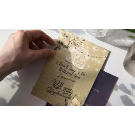 Invitación Serás Mi Nodestia Floral Mason Jar Lights