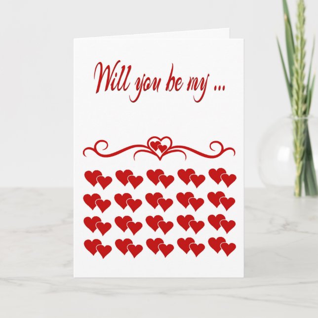Invitación ¿Serás Mi Novia? (Anverso)