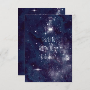 Invitación ¿Serás Mi Novia Alarmada Cielo Nocturno?