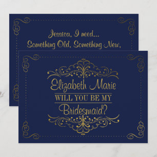 Invitación ¿Serás Mi Novia? Armada Ornate y Oro