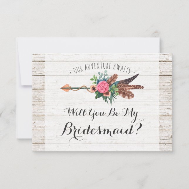 Invitación ¿Serás Mi Novia? Boda bohemio ruso (Anverso)