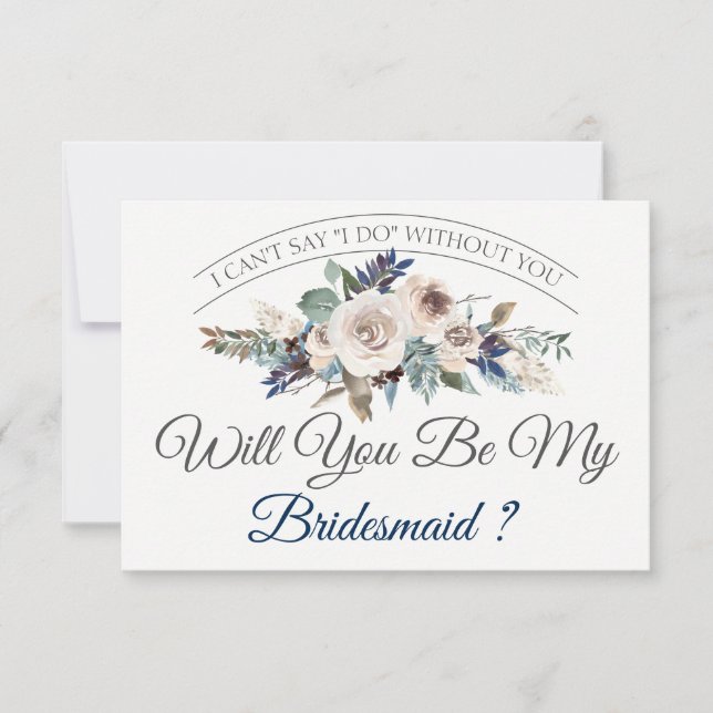 Invitación ¿Serás Mi Novia? | Boho Floral (Anverso)