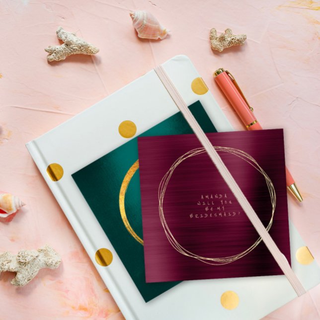 Invitación ¿Serás Mi Novia Burgundy Maroon Gold? (Subido por el creador)