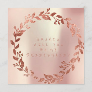 Invitación ¿Serás Mi Novia Campaña De Oro Rosa