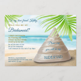 Invitación ¿Serás Mi Novia De La Playa De La Boda De La Novia