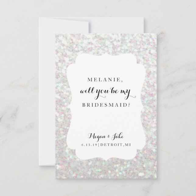 Invitación ¿Serás Mi Novia? Día De La Boda Fab Irides (Anverso)