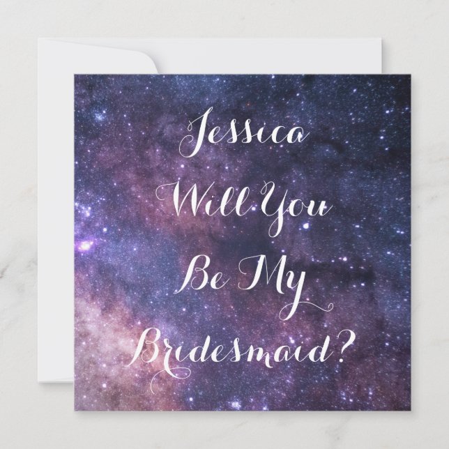 Invitación ¿Serás Mi Novia? El Boda Galaxy Se Estanca (Anverso)