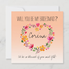 Invitación ¿Serás Mi Novia Flores De Corazón