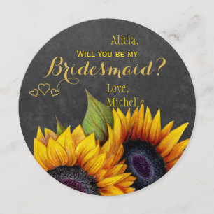 Invitación Serás mi novia girasol