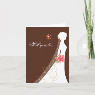 Invitación ¿Serás Mi Novia? Marrón rosa
