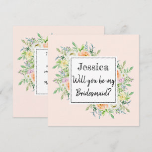 Invitación ¿Serás Mi Novia? Moda Floral Blooms