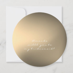Invitación ¿Serás Mi Novia Ombre Ball Sepia Gold?