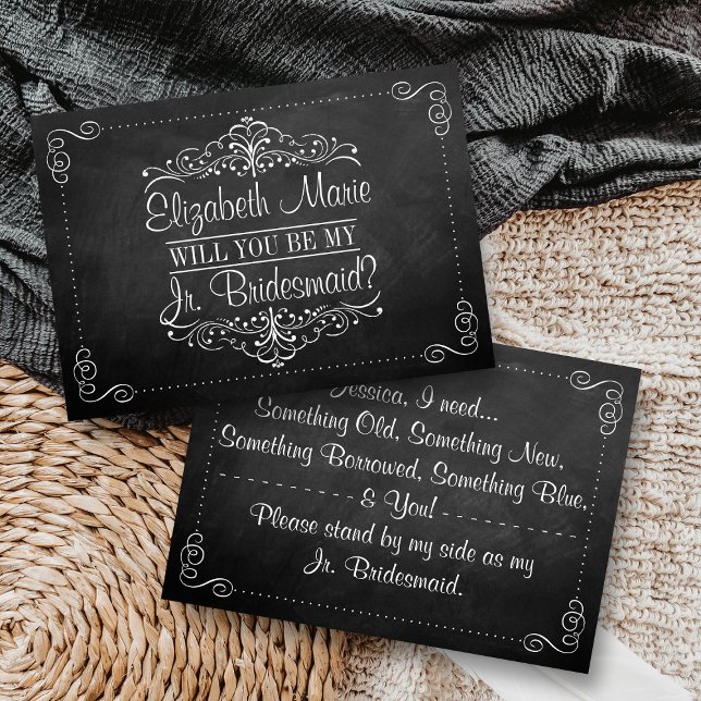 Invitación ¿Serás Mi Novia? Ornate Chalkboard (Subido por el creador)