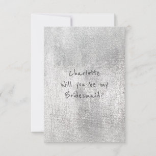 Invitación ¿Serás Mi Novia Pastel Pintado De Plata?