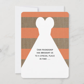 Invitación ¿Serás Mi Novia Poetisa Boda Gown Coral