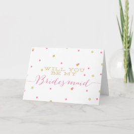 Invitación ¿Serás Mi Novia? | Purpurina de oro Confetti