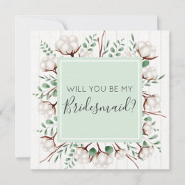 Invitación ¿Serás Mi Novia Rústica Algodón Del Sur?