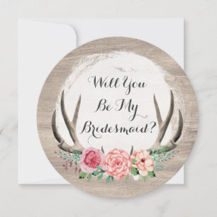 Invitación ¿Serás Mi Novia? Rústica de las Antillas Florales