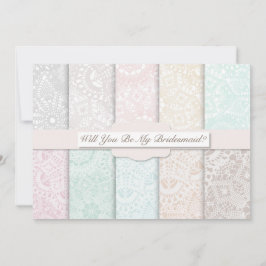 Invitación ¿Serás Mi Novia? Rústico encaje vintage