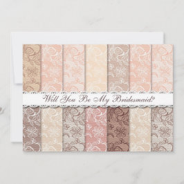 Invitación ¿Serás Mi Novia? Rústico encaje vintage