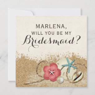 Invitación ¿Serás Mi Novia? Sandy Beach Wedding