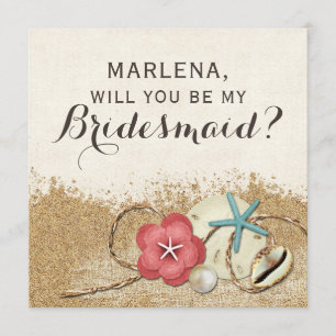 Invitación ¿Serás Mi Novia? Sandy Beach Wedding