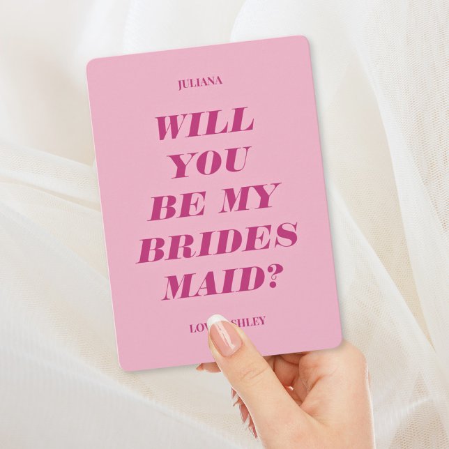 Invitación ¿Serás Mi Novia? Texto moderno rosa (Subido por el creador)