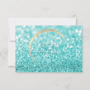 Invitación ¿Serás Mi Novia Tiffany Gold Purpurina?