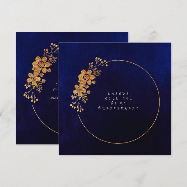 Invitación ¿Serás Mi Noviaria De La Marina De Oro? (Anverso / Reverso)