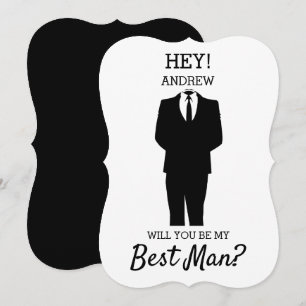 Invitación ¿Serás Mi Padrino? Boda Moderna