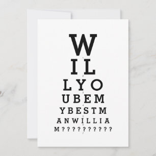 Invitación ¿Serás Mi Padrino Gráfico de Optometrista de Fotos