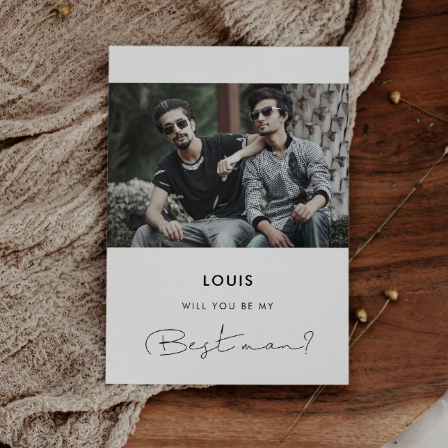 Invitación ¿Serás mi padrino minimalista escrito a mano (Subido por el creador)