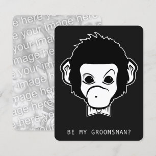 Invitación ¿serás mi padrino señor mono