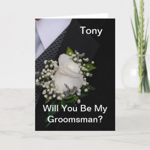 Invitación ¿Serás Mi Personalizado De Groomsman?