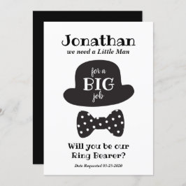 Invitación ¿Serás Mi Portador de Anillo Estilo Vintage