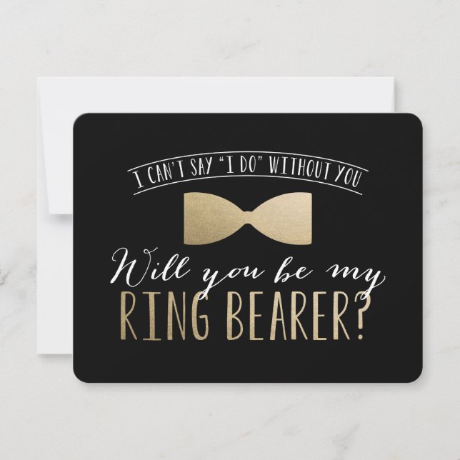 Invitación ¿Serás mi portador de anillo? | Groomsmen (Anverso)