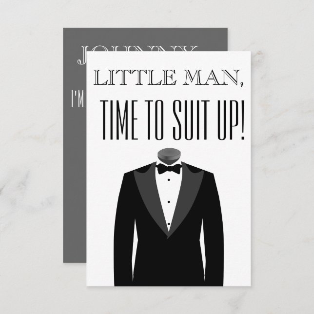 Invitación ¿Serás Mi Portador de Anillo Propuesta de Invitaci (Anverso / Reverso)