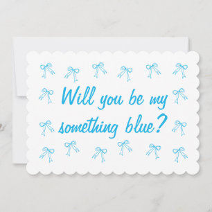 Invitación ¿Serás mi propuesta azul para la dama de honor?