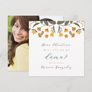 Invitación ¿Serás mi propuesta de Dama? Foto de Quinceanera