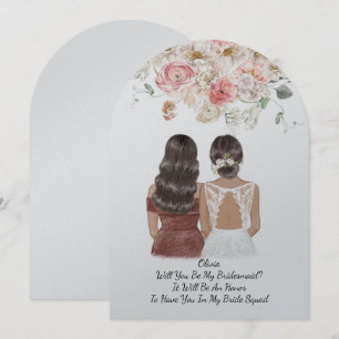 INVITACIÓN ¿SERÁS MI PROPUESTA DE DAMAS DE HONOR