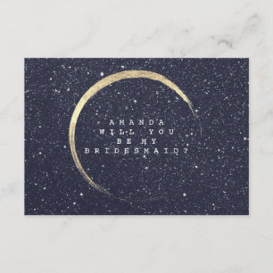 Invitación ¿Serás Mi Purpurina de Oro de la Marina Azul?