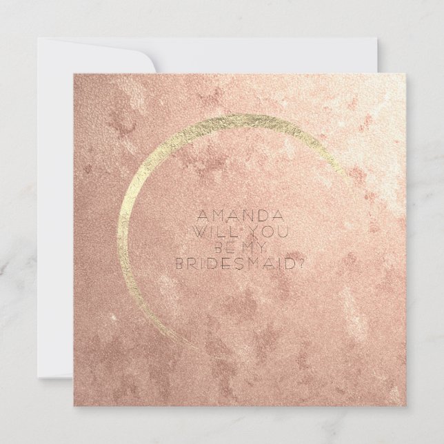 Invitación ¿Serás Mi Rosa De La Camarada De Novias? (Anverso)