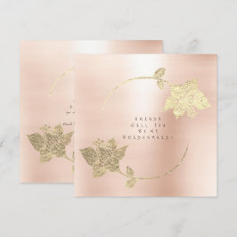 Invitación ¿Serás Mi Rosa De Oro De Rubor Rosa