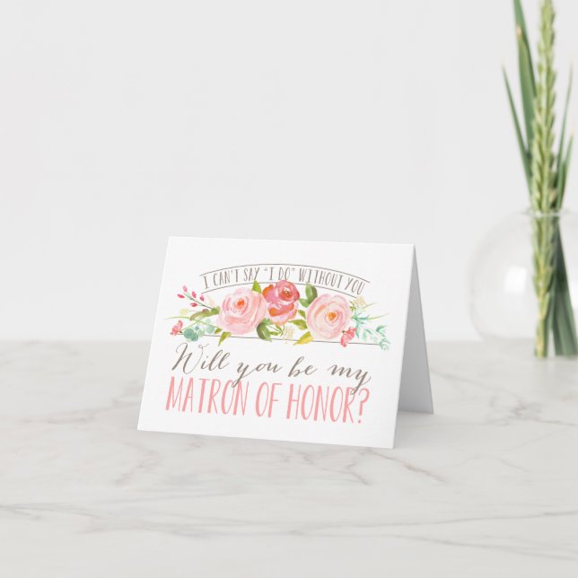 Invitación ¿Serás mi señoría de honor?| Bridesmaid (Anverso)