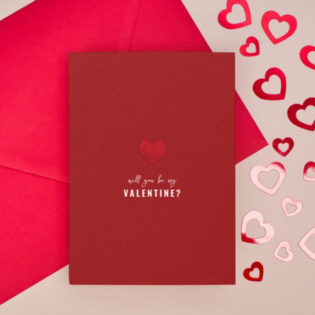 Invitación Serás mi Valentín, mi romántico minimalista (Subido por el creador)