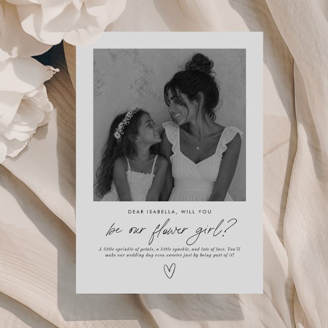Invitación ¿Serás Nuestra Niña de las Flores Propuesta Manusc (Zazzle Will You Be Our Flower Girl Handwritten Proposal Invitation)