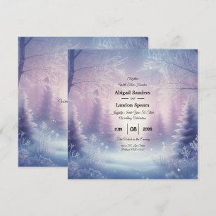 Invitación Serenata de Bodas de Nevada de Invierno de Lavanda