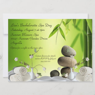Invitación Serene Bachelorette Personalizado Spa Day Invita